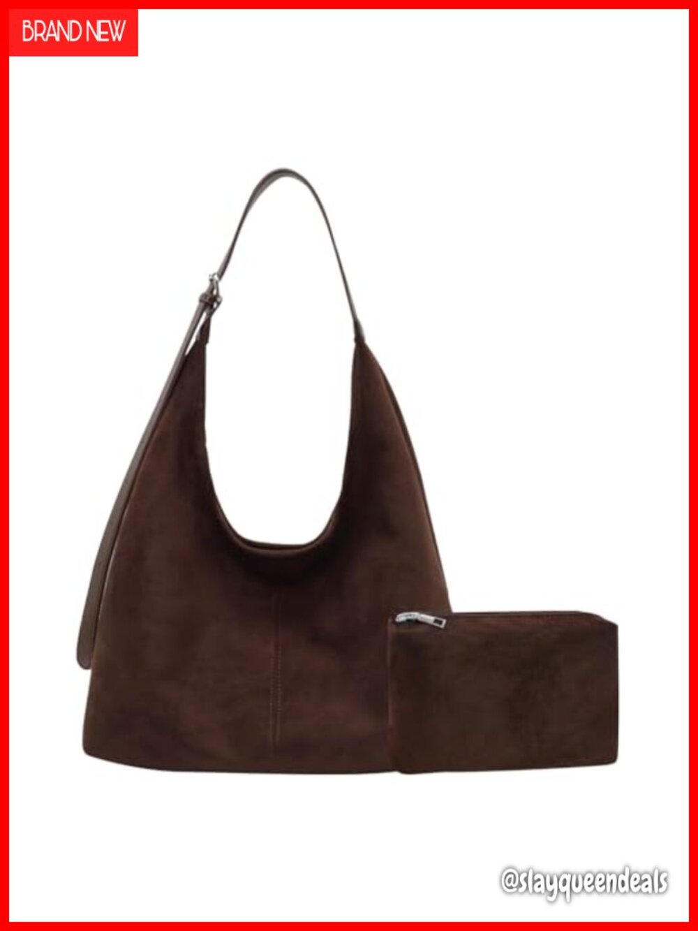 Suede Hobo Tote Bag Women Crossbody Shoulder Handbag